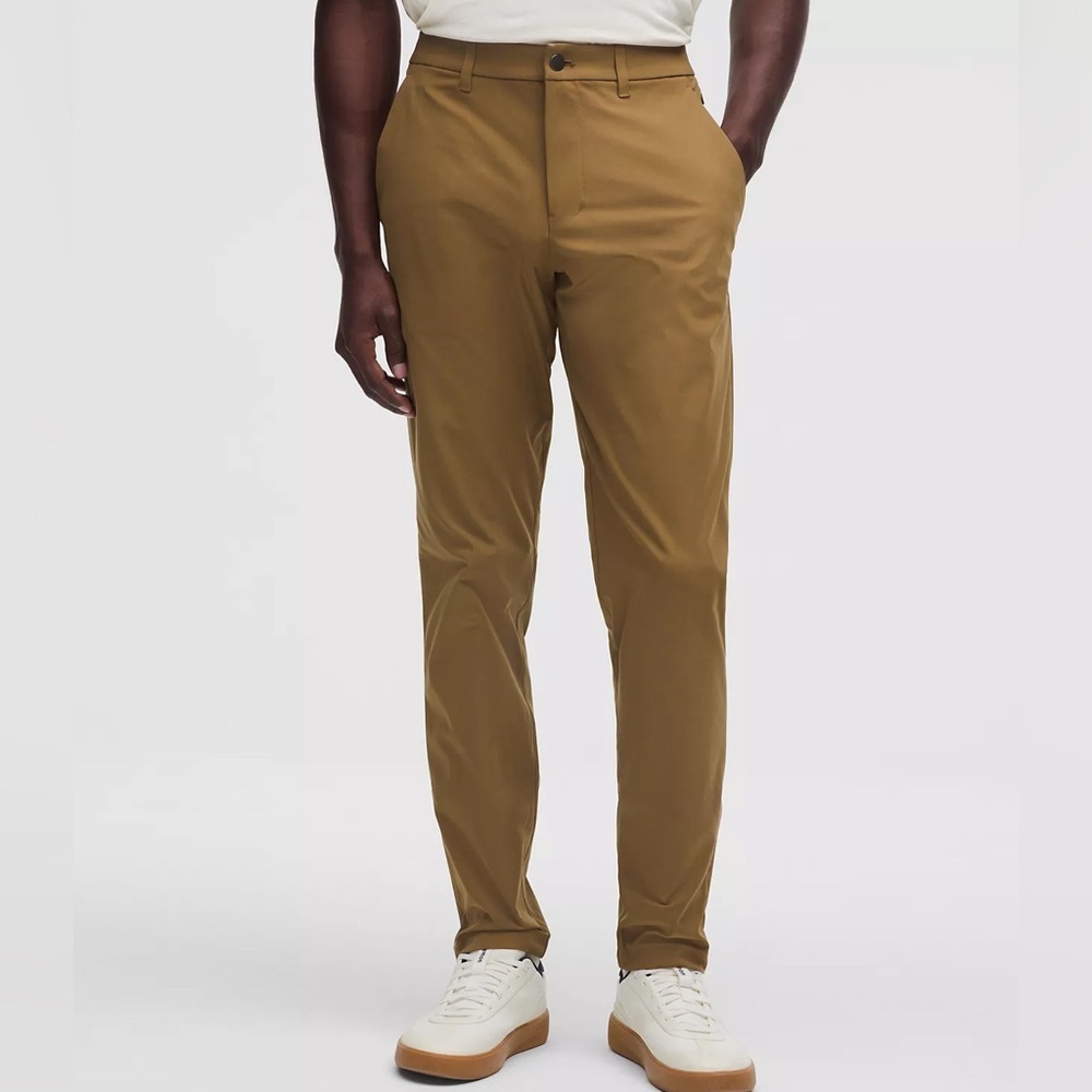 Lululemon ABC Pants Classic Mens Khaki Chinos Size 32 Tan Stretch